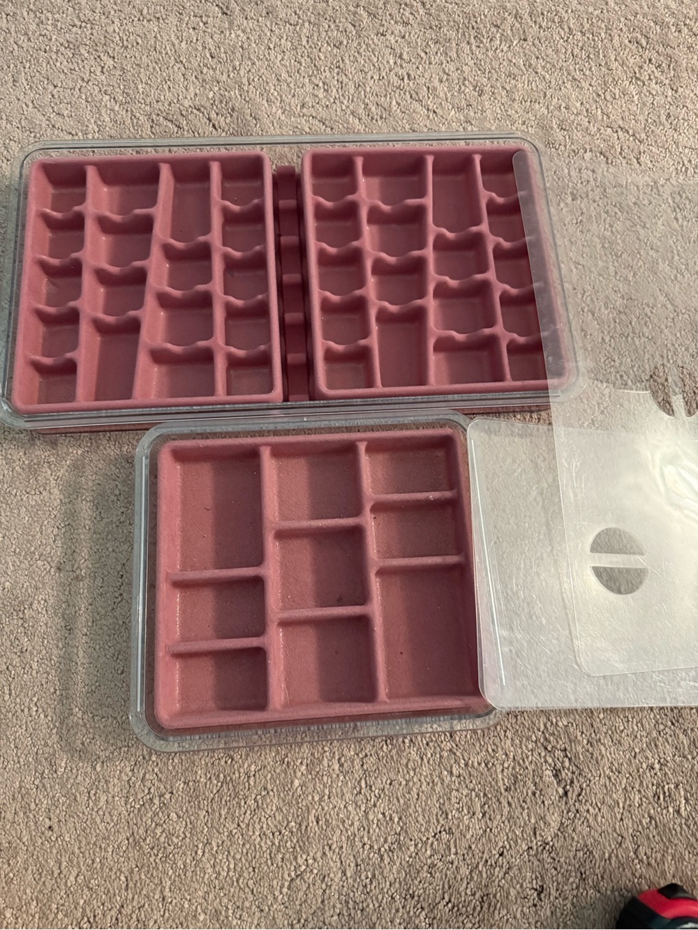 Vintage Neatnix | Set of 2 Jewelry & Bead Organizer Trays in Dusty Rose